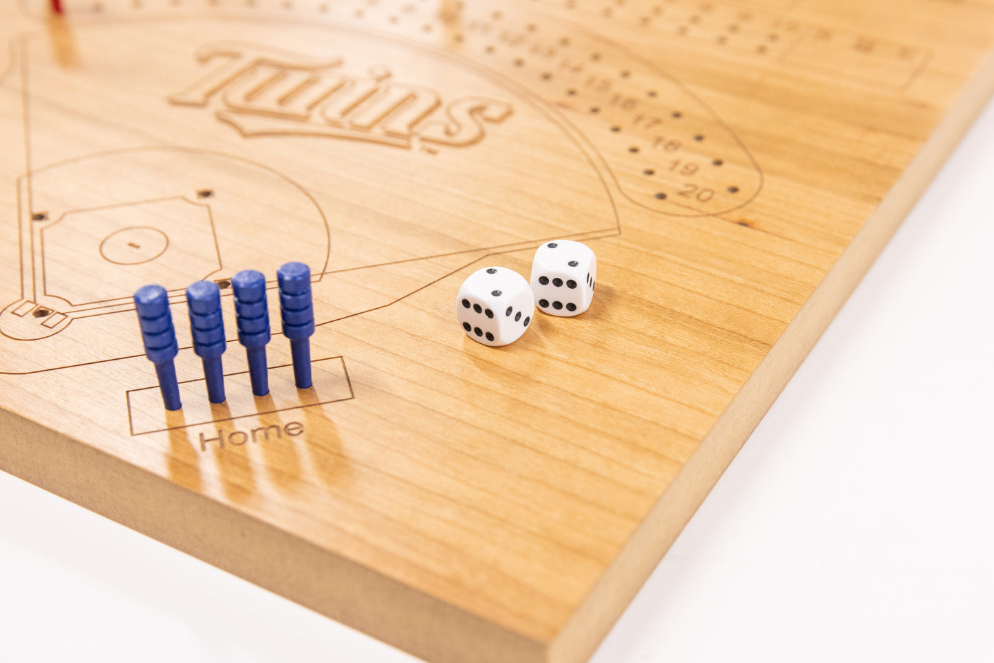Baseball Board Game - Personalized, Maple, Custom, College, MLB, School Dice game