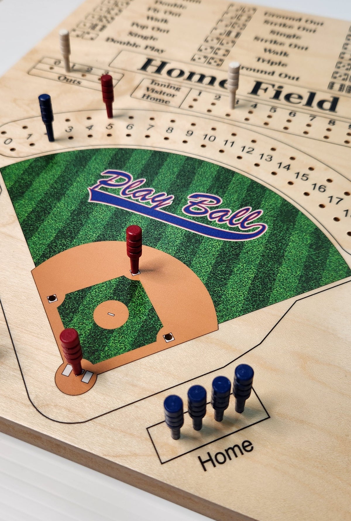 Baseball Board Game - Personalized, Maple, Custom, College, MLB, School Dice game