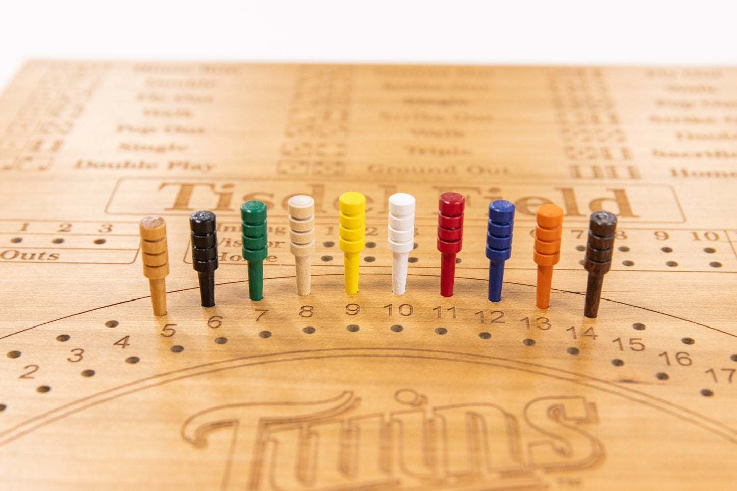 Baseball Board Game - Personalized, Maple, Custom, College, MLB, School Dice game